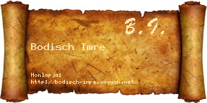 Bodisch Imre névjegykártya